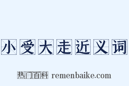 小受大走近义词是什么意思的图片